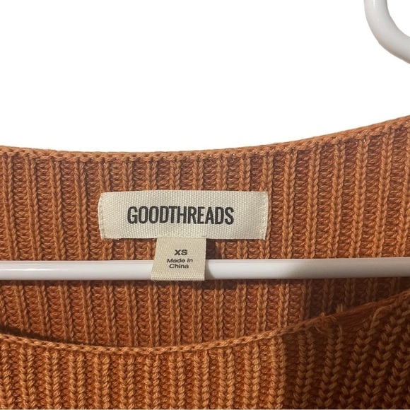 𝅺goodthreads Burnt Orange Shaker Stitch Knit Sweater w/Scoop Neck - Picture 5 of 5